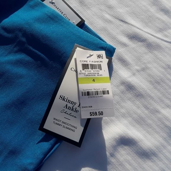 Charter Club blue skinny ankle pant - Picture 3 of 6